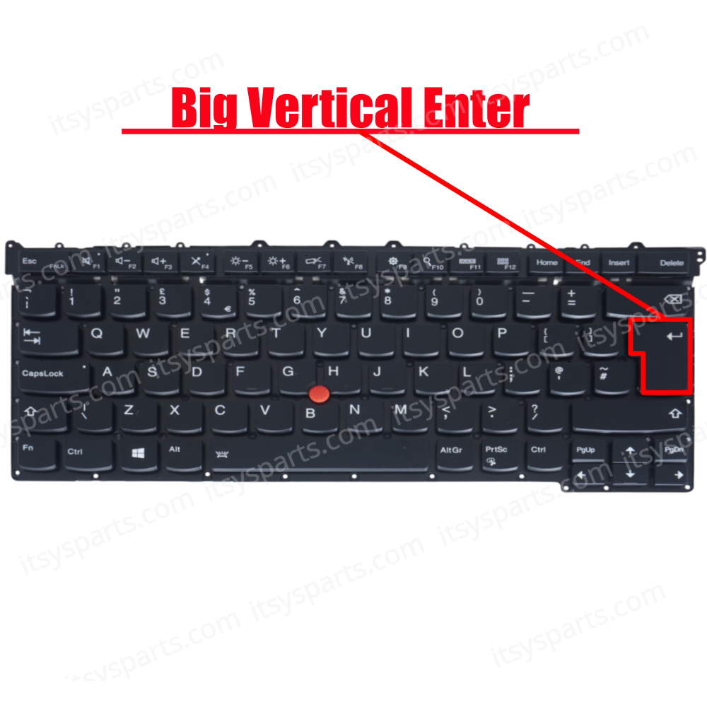 Keyboard - Laptop Keyboard for Lenovo ThinkPad X1 Carbon 3rd Gen 20BS 20BT 01YQ389 SN20G18565 00HN949 MQ5-84GR MQ8-84US UK No Frame Backlight Pointer Black ( Ref.40663UKNOFRAME )