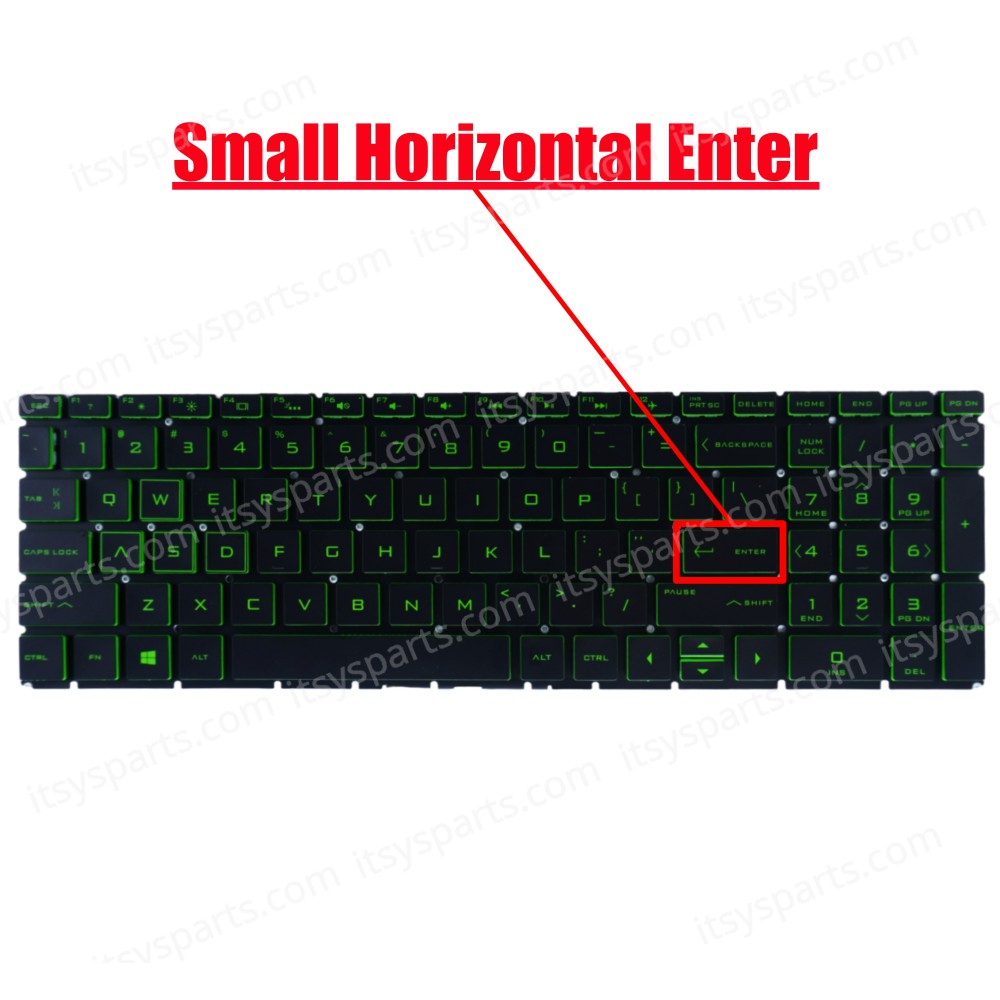 Keyboard - Laptop Keyboard for HP Pavilion Gaming 17-CD 17T-CD000 17-CD0010NR 17-CD0085CL 17-CD0000TX 17-CD1007NV L58645-001 US No Frame Backlight Green ( Ref.40549USGREENBL )