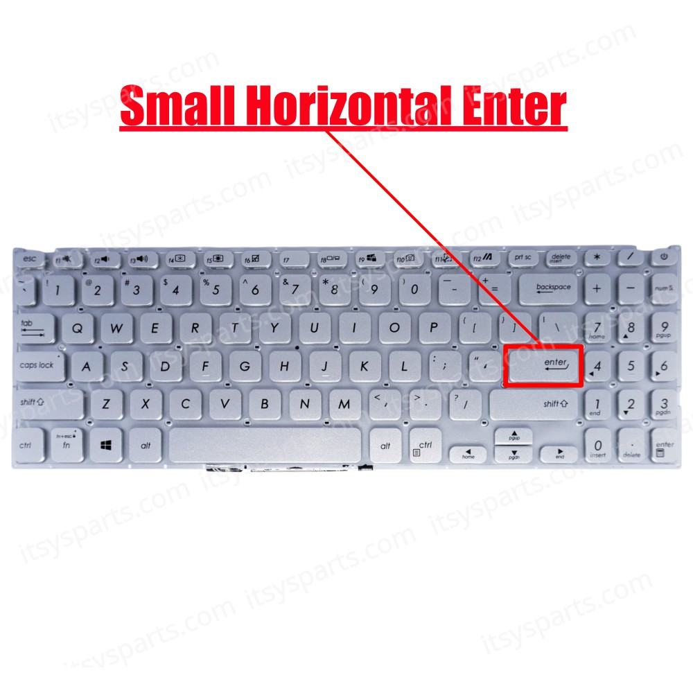 Keyboard - Laptop Keyboard for Asus VivoBook 15 M515 M515D M515DA M515DAP M515UA R515L R515SA R515MA D515 D515D D515DA D515U D515UA US No Frame Silver ( SKU.40684USSIL )