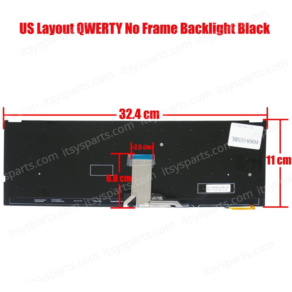 Keyboard - Laptop Keyboard for Asus VivoBook 15 M515 M515D M515DA M515DAP M515UA R515L R515SA R515MA D515 D515D D515DA D515U D515UA US No Frame Backlight Black ( SKU.40684USBL )
