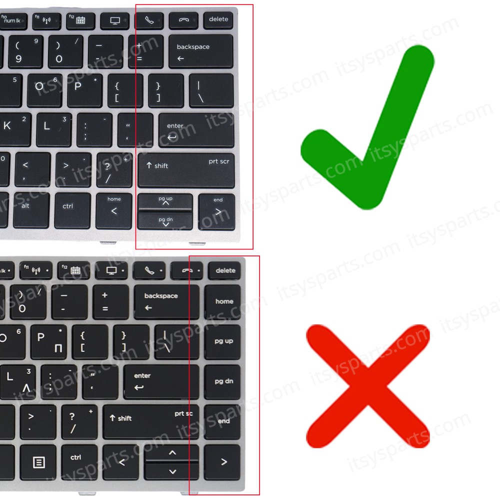 Keyboard - Laptop Keyboard for HP EliteBook 735 G5 735 G6 830 G5 836 G5 830 G6 730 G6 730 G5 L13697-001 L13698-001 L14378-001 US Silver Frame Pointer Black ( Code 40970USSILPOINTER )