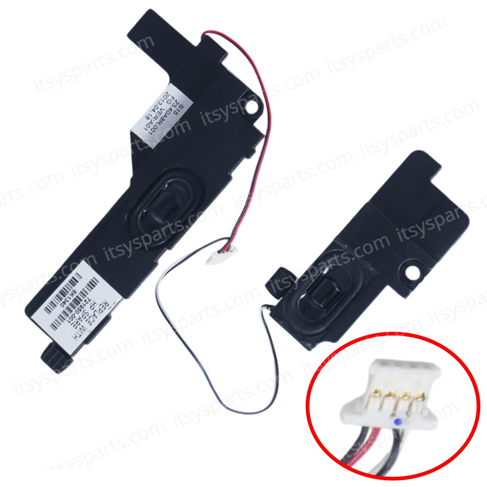 Speaker Set - Speakers Pair for Laptop HP ProBook 450 G0 A6G71EA 450 G1 E3W03LA E3W03LT 455 G1 E5G81PA F0W30PA 23.40A8R.001 721950-001 Left+Right ( Ref.1-SPKR071 )