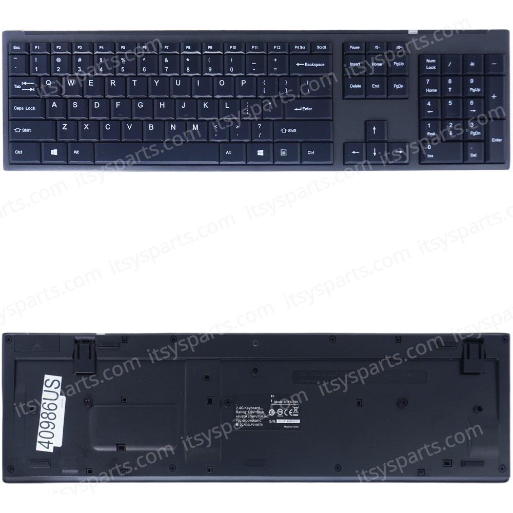 Wireless Keyboard and Mouse - Desktop 2.4G Wireless keyboard and mouse Set for Asus U79 U79K U79M 0K010-00021100 04G107070013DP 0K010-000204DP US Black ( Code 40986US )