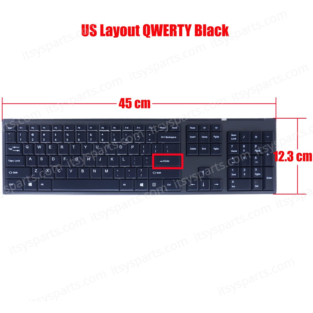 Wireless Keyboard and Mouse - Desktop 2.4G Wireless keyboard and mouse Set for Asus U79 U79K U79M 0K010-00021100 04G107070013DP 0K010-000204DP US Black ( Code 40986US )