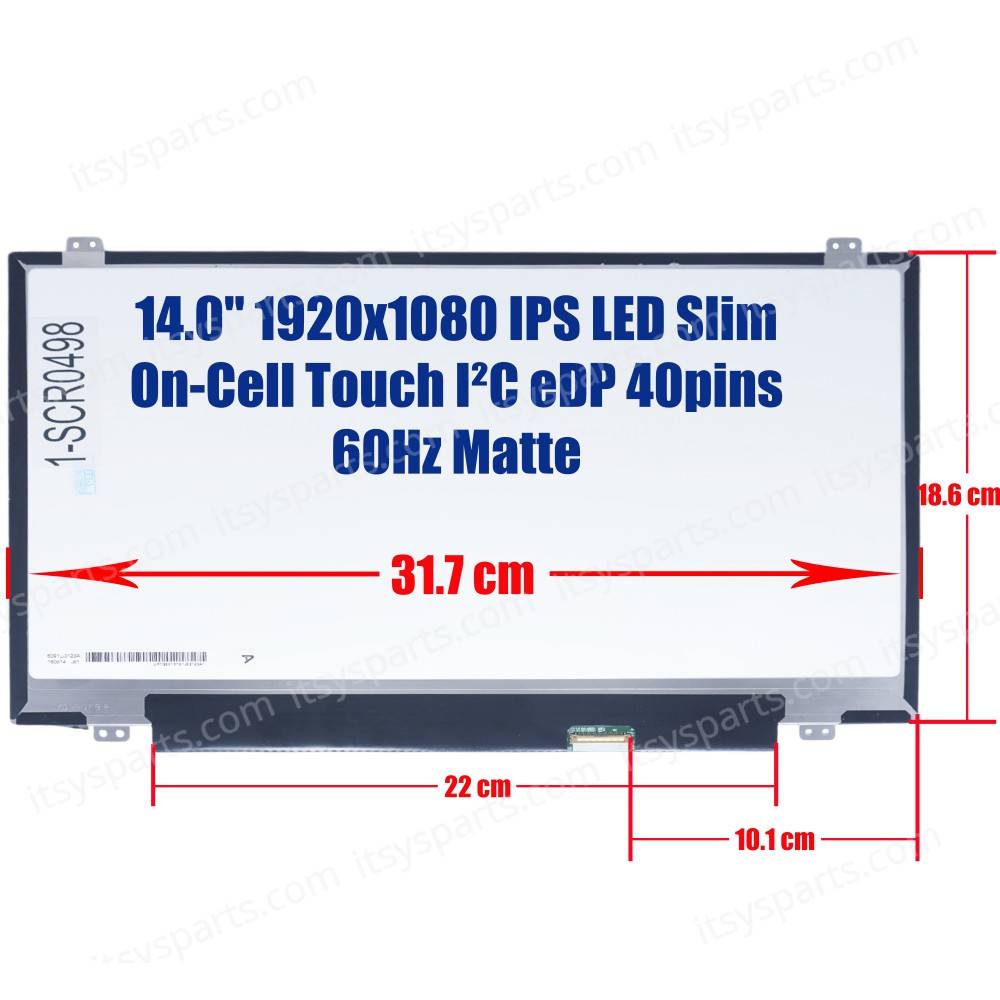 Laptop Screen monitor for Lenovo ThinkPad T460s 20F90026AU LP140WF5 SPB3 LP140WF5 (SP) (B3) 14.0'' 1920x1080 FHD IPS LED Slim On-Cell Touch eDP 40pins 60Hz Matte ( SKU.1-SCR0498 )