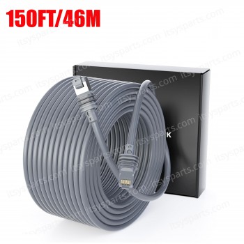 Replacement Cable For Starlink Ethernet Cable Gen 3 Satellite V3 Dish Router Outdoor up to 1200Mbps Waterproof Gray 150FT/46M ( SKU.1-PER0022 )