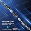 Starlink Replacement Extension Cable 150-foot cable extends to 225 feet Built-in Shielding Oxygen-Free Copper IP68 Waterproof supports 1000M protocols Gray 150FT/46M ( SKU.1-PER0026 )
