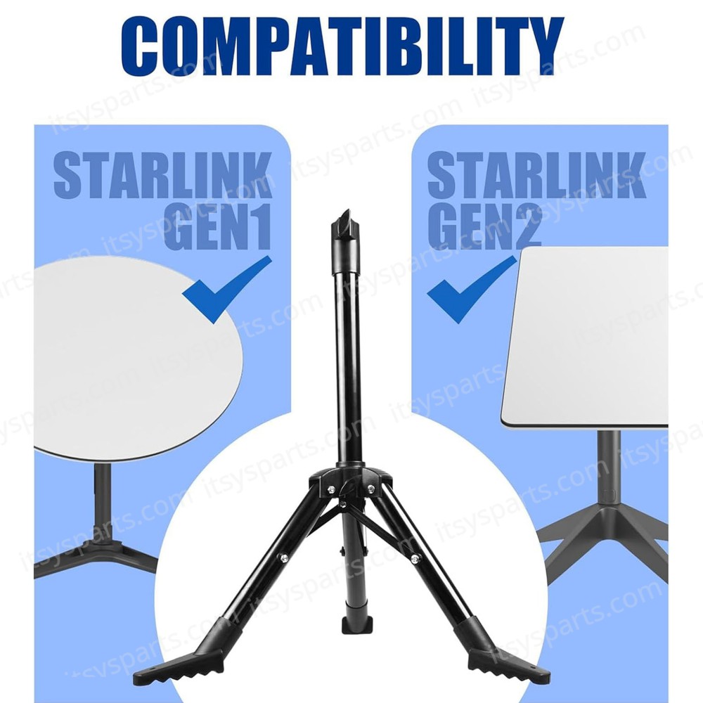 Foldable Tripod Stand for Starlink Gen 2 Stainless Steel Adjustable Antenna Mount Bracket for Roof, Camping, RVs, yachts ( SKU.1-PER0030 )