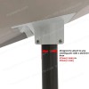 Pole Adapter Mounting Kit Compatible with Starlink Gen 3 V3 Kickstand Dish Tube Adapter White ( SKU.1-PER0033 )