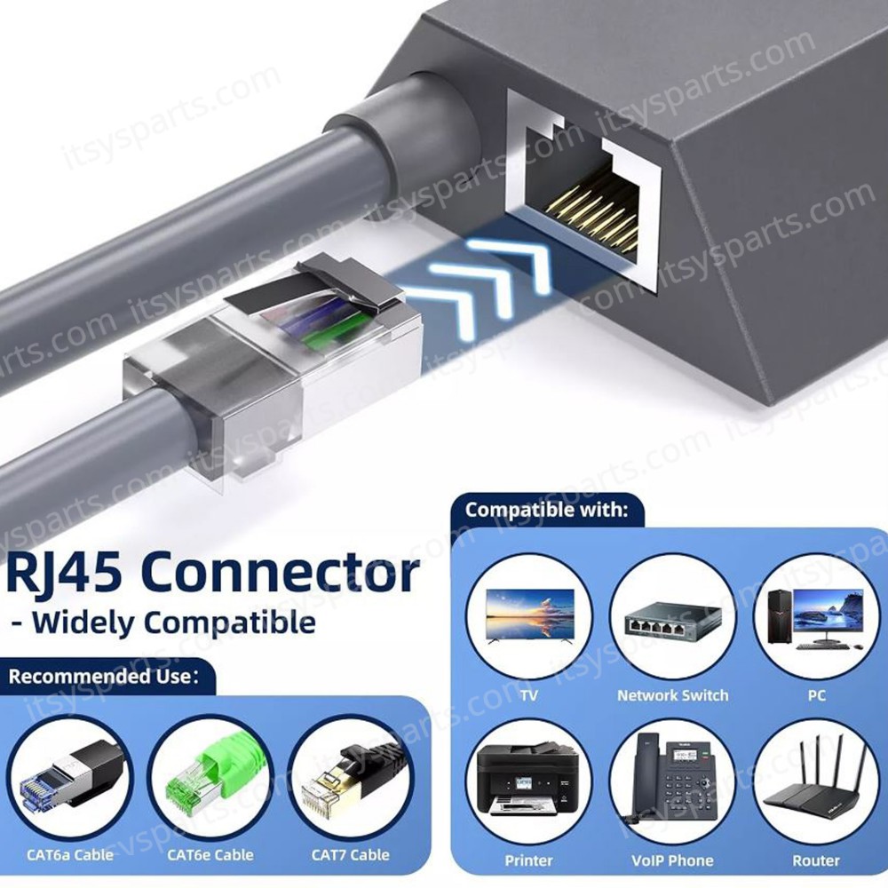 Starlink Ethernet Adapter Satellite Internet V2 for Rectangle Dish Gray ( SKU.1-PER0035 )