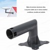 Short Roof Wall Mount with Pole for Starlink V2 Internet Kit Satellite Aluminium Gray ( SKU.1-PER0038 )