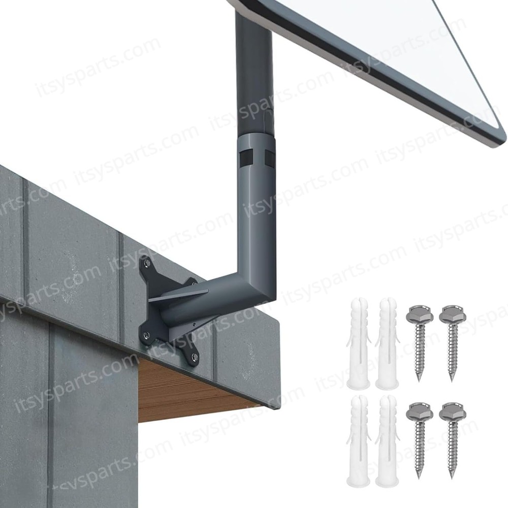 Short Roof Wall Mount with Pole for Starlink V2 Internet Kit Satellite Aluminium Gray ( SKU.1-PER0038 )