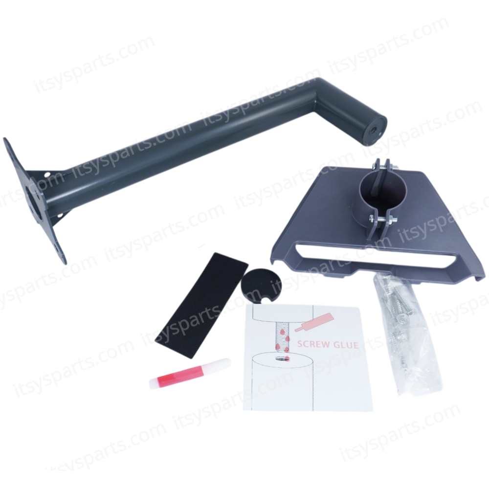 Long Pole Mount Adapter Mounting Kit Compatible with Starlink Standard Dish V3 Kickstand Dishy Wall Mount Gray ( SKU.1-PER0039 )