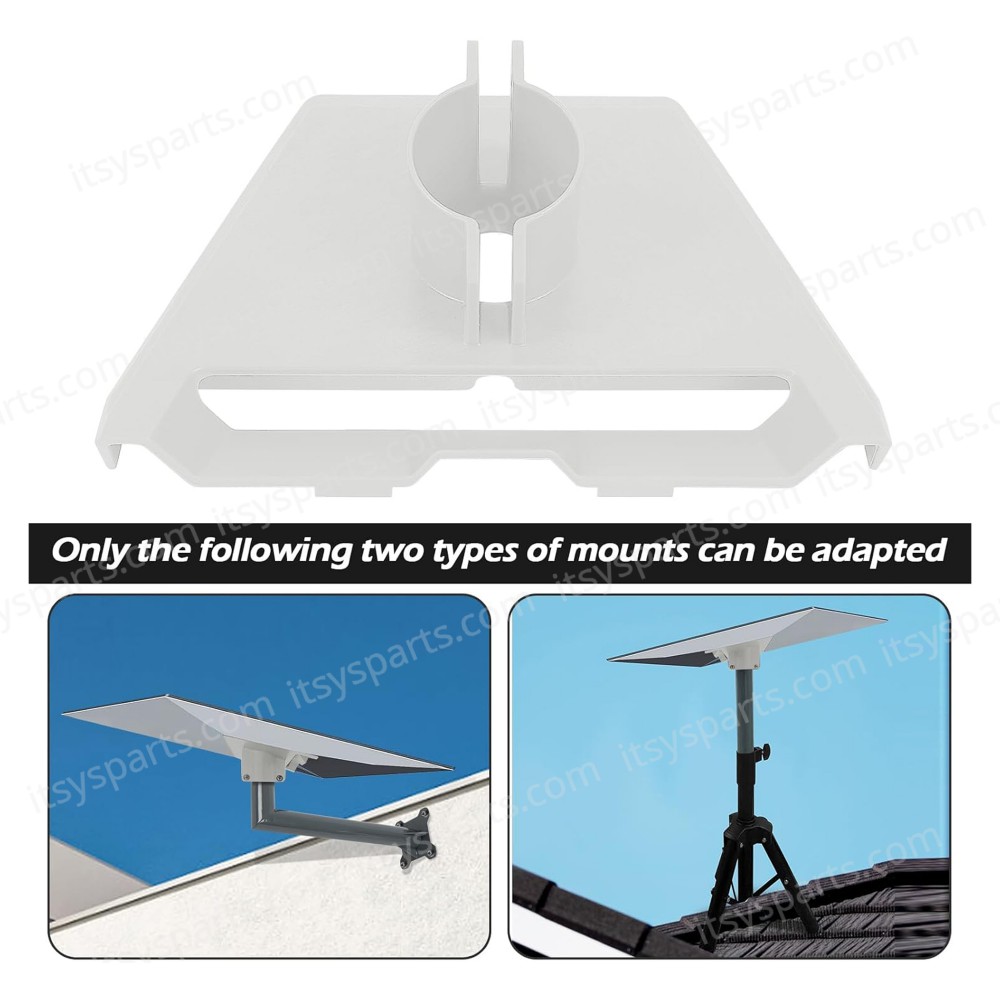 Long Pole Mount Adapter Mounting Kit Compatible with Starlink Standard Dish V3 Kickstand Dishy Wall Mount White ( SKU.1-PER0040 )