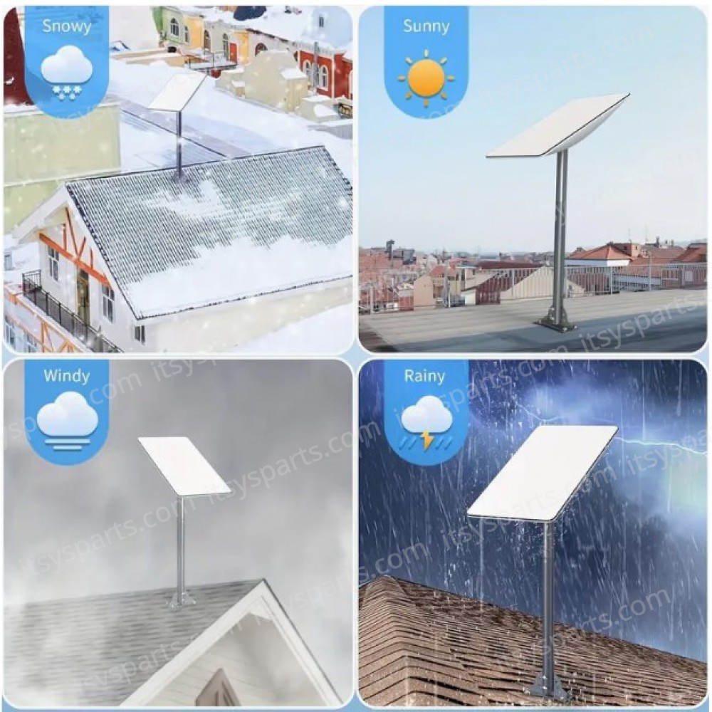 Roof Mount Bracket for GEN 3 Starlink Satellite Signal Adapter with 39mm Diameter Stand-Up Installation Gray ( SKU.1-PER0041 )