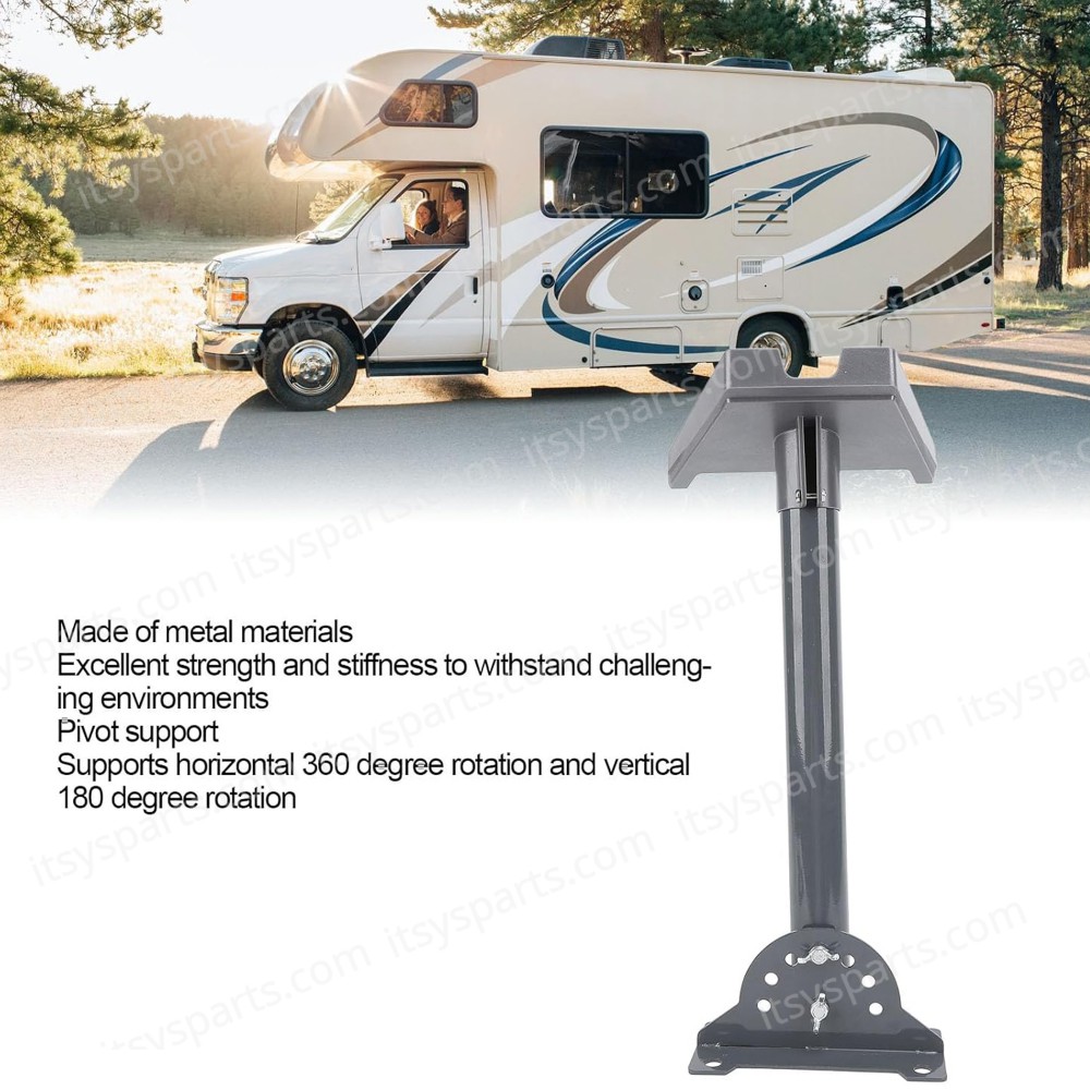 Starlink Roof Mounting Kit Gen 3 Rotatable Metal Heavy Duty Pivot Pole Starlink Internet Kit Satellite V3 Compatible Standard Dish Gray ( SKU.1-PER0043 )