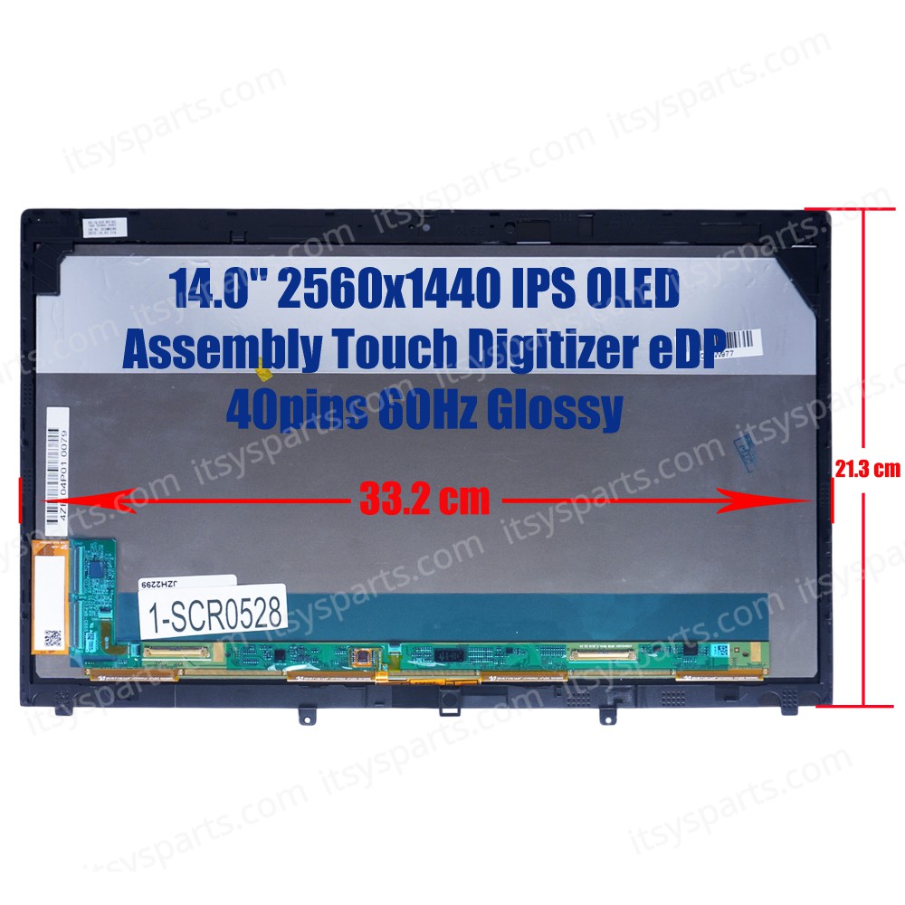 Laptop Screen monitor for Lenovo ThinkPad X1 Yoga 1st Gen 2nd Gen 20FQ 20FR 01AX899 01AW977 Assembly Touch Digitizer 14.0'' 2560x1440 Quad-HD IPS OLED eDP 40pins 60Hz Glossy ( SKU.1-SCR0528 ) Laptop Screen monitor for Lenovo ThinkPad X1 Yoga 1st Gen 2nd Gen 20FQ 20FR 01AX899 01AW977 Assembly Touch Digitizer 14.0'' 2560x1440 Quad-HD IPS OLED eDP 40pins 60Hz Glossy ( SKU.1-SCR0528 )