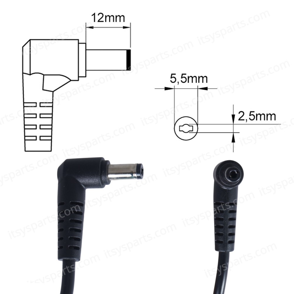 AC Adapter Laptop Notebook Charger for Dell S2319H S2319HN S2319NX 23" LED Monitor 12V 5A 60W 5.5mm*2.5mm ( SKU.60304 )
