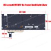 Laptop Keyboard for Asus Zenbook S 13 OLED UM5302T UM5302TA UM5302TA-LX603W UM5302TA-OLED-LX731X UM5302TA-OLED-LX733X HQ21019554007 90NB0WA1-R30US1 US No Frame Backlight Silver ( SKU.40997USBL )