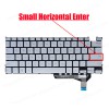 Laptop Keyboard for Asus Zenbook S 13 OLED UM5302T UM5302TA UM5302TA-LX603W UM5302TA-OLED-LX731X UM5302TA-OLED-LX733X HQ21019554007 90NB0WA1-R30US1 US No Frame Backlight Silver ( SKU.40997USBL )