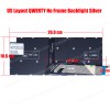Laptop Keyboard for Dell Inspiron 14 7490 7391 2-in-1 13 5490 5493 5494 5498 0XKGG 2RVRV 02RVRV 02PYG9 2PYG9 PK132KD1A01 US No Frame Backlight Silver ( SKU.40720USSILBL )