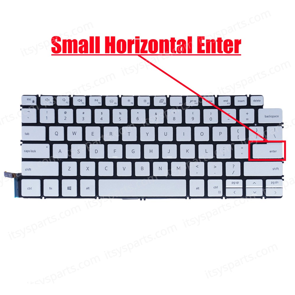Laptop Keyboard for Dell Inspiron 14 7490 7391 2-in-1 13 5490 5493 5494 5498 0XKGG 2RVRV 02RVRV 02PYG9 2PYG9 PK132KD1A01 US No Frame Backlight Silver ( SKU.40720USSILBL )