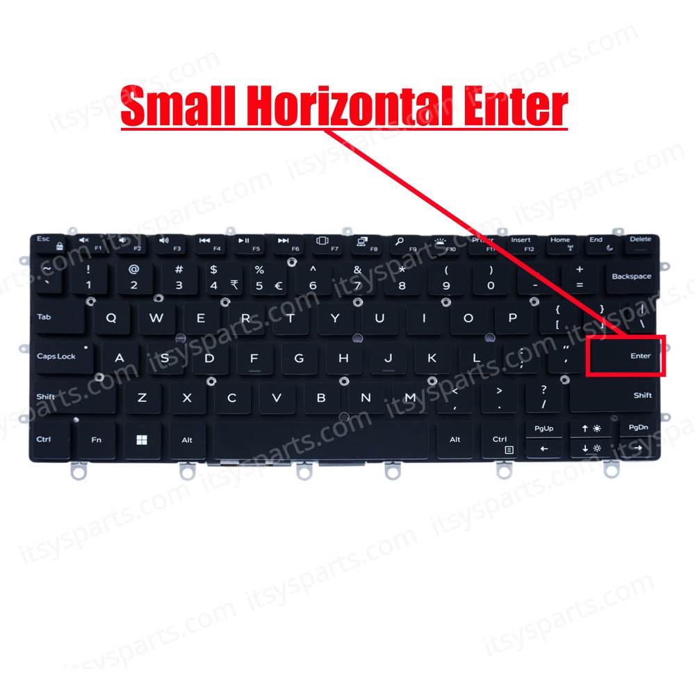 Laptop Keyboard for Dell XPS 13 9365 2-in-1 P71G K0P6H 0K0P6H WPCF9 0WPCF9 NSK-EG0BC 9Z.ND9BC.001 PK131QS1A00 US No Frame Backlight Black ( SKU.41019USBL )
