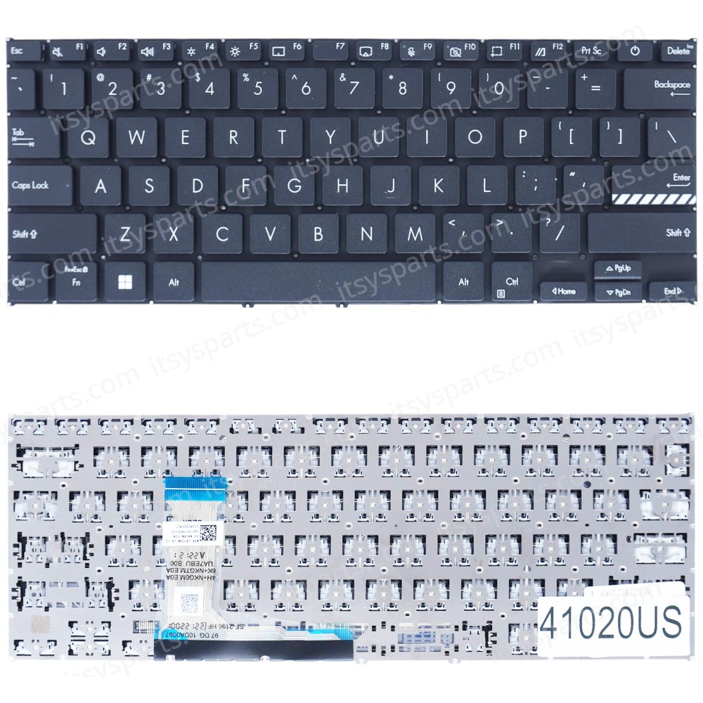 Laptop Keyboard for Asus Vivobook 14 X1402 X1402Z X1402ZA X1403 X1403Z X1403ZA X1403VA 0KNB0-1607ND00 SM21L76DNJ528 US No Frame Black ( SKU.41020US )