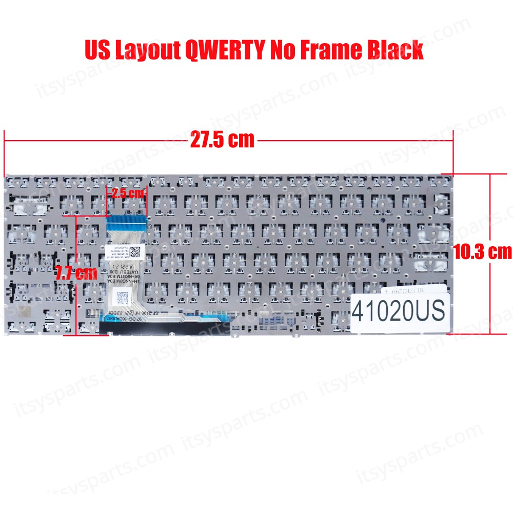 Laptop Keyboard for Asus Vivobook 14 X1402 X1402Z X1402ZA X1403 X1403Z X1403ZA X1403VA 0KNB0-1607ND00 SM21L76DNJ528 US No Frame Black ( SKU.41020US )
