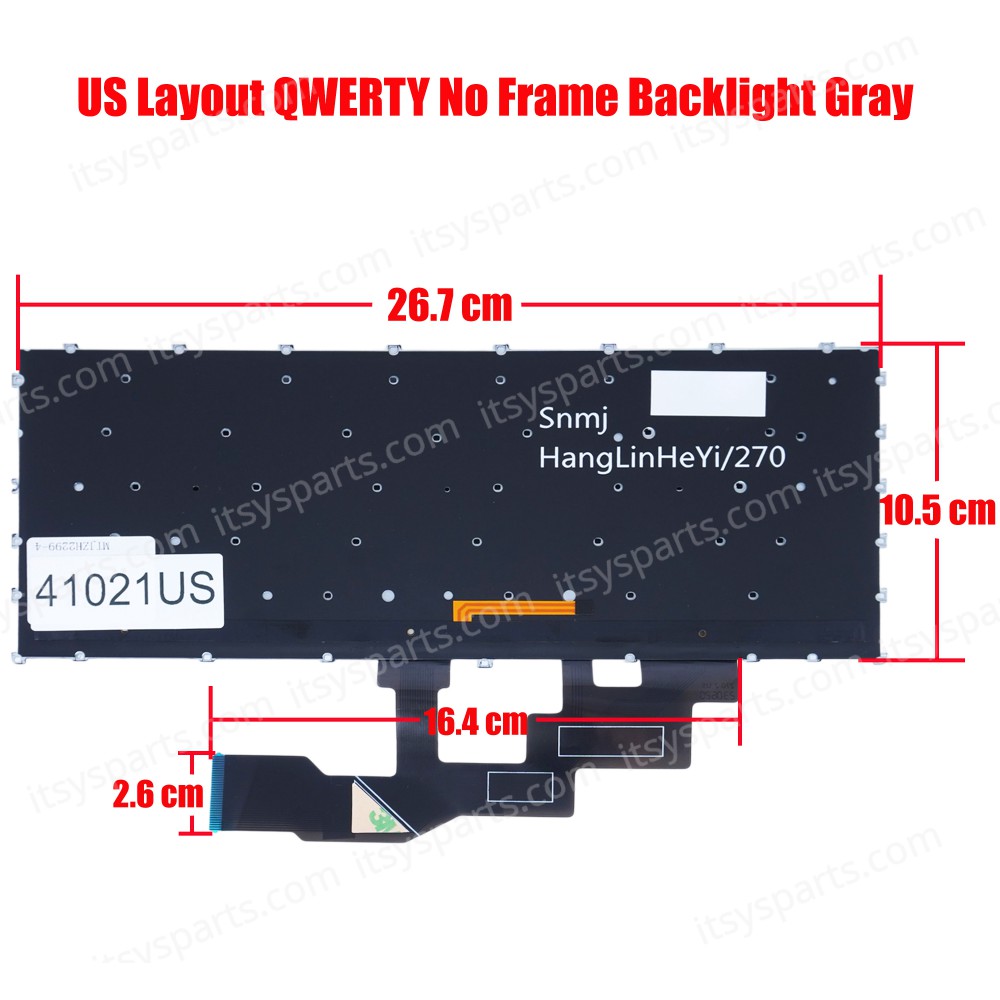 Laptop Keyboard for Lenovo IdeaPad S540-13ITL 82H1 S540-13IML 81XA S540-13API 81XC S540-13ARE 82DL 5CB1B24731 5CB1B24782 5CB0W43688 US No Frame Backlight Gray ( SKU.41021US )
