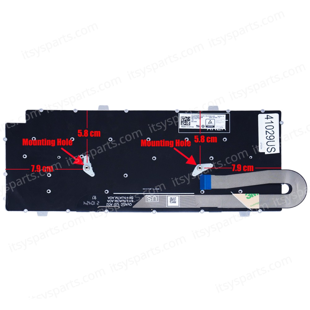 Laptop Keyboard for Dell Latitude 3120 E3120 2-in-1 0X425R X425R CN-0X425R PK1330F1A00 PK1338B1B00 PK1338B1A00 KBDEE3120-A US No Frame Backlight Black ( SKU.41029US )