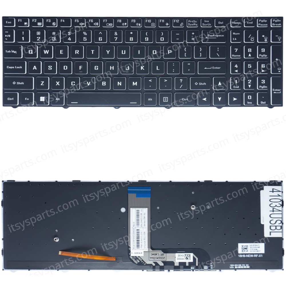 Laptop Keyboard for Gigabyte G5 KC GD KD MD KC-5US1130SH 51DE123SD G7 MD GD G7 KC 6-80-N1510-01A-1 6-80-N15Z0 N815Z0 CVM18H93US94309 US Backlight Black ( SKU.41034USBL )