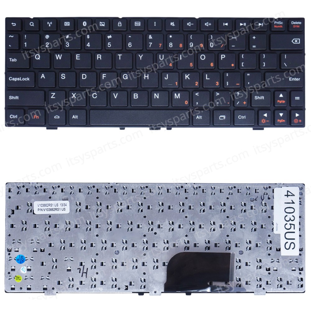 Laptop Keyboard for Lenovo IdeaTab S2110 S2110A Type 6321 2258 90201628 90202169 90201518 US-530 V103662RS1-US S2DK10 US Black ( SKU.41035US )
