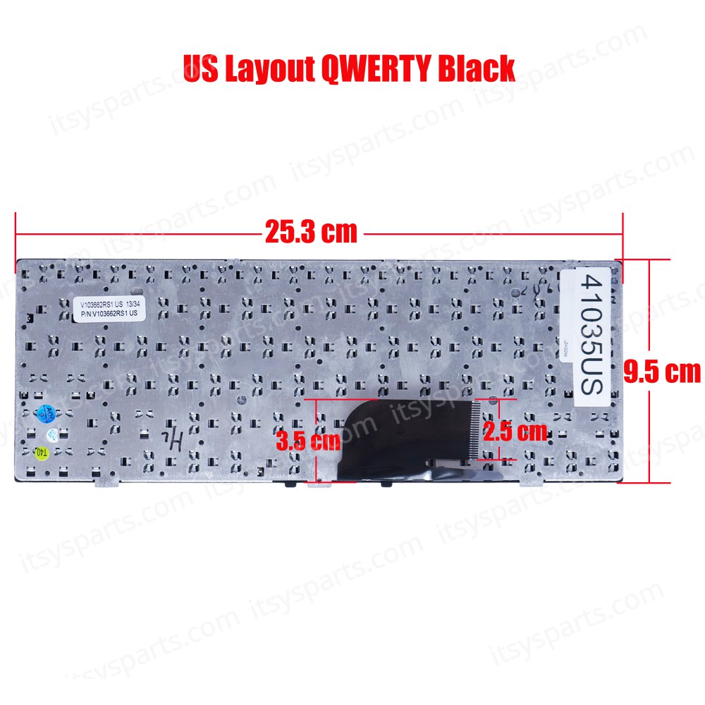 Laptop Keyboard for Lenovo IdeaTab S2110 S2110A Type 6321 2258 90201628 90202169 90201518 US-530 V103662RS1-US S2DK10 US Black ( SKU.41035US )
