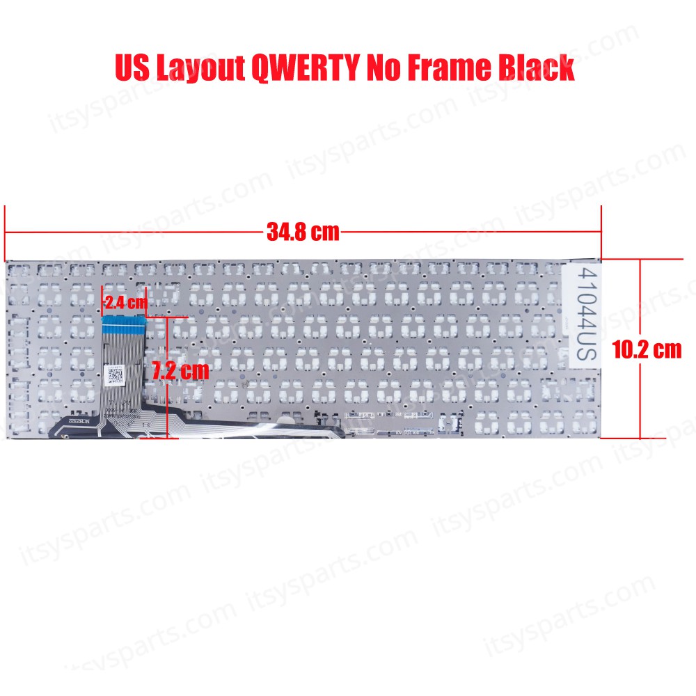 Laptop Keyboard for Asus Vivobook 17 X1702 X1702Z X1702ZA X1703 X1703ZA 90NB0WN1-R31US0 US No Frame Black ( SKU.41044US )