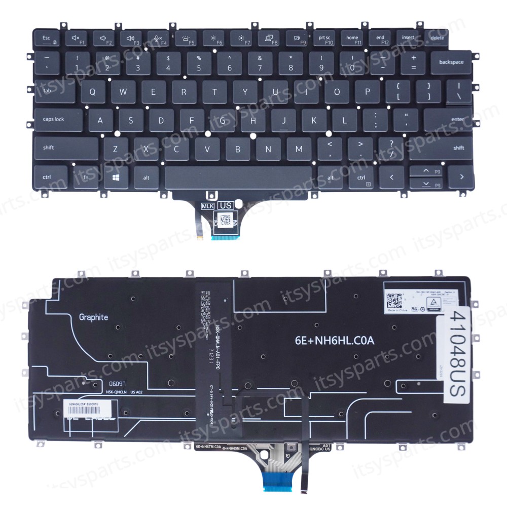 Laptop Keyboard for Dell XPS 13 9315 NY0PX 0NY0PX TCFFP 0TCFFP PK133Q71B00 SN2122B1 LK133Q71B00 SG-B1610-XUA DLM21K13USJ728 PK133Q73B00 US No Frame Backlight Brown ( SKU.41053USBLBROWN )