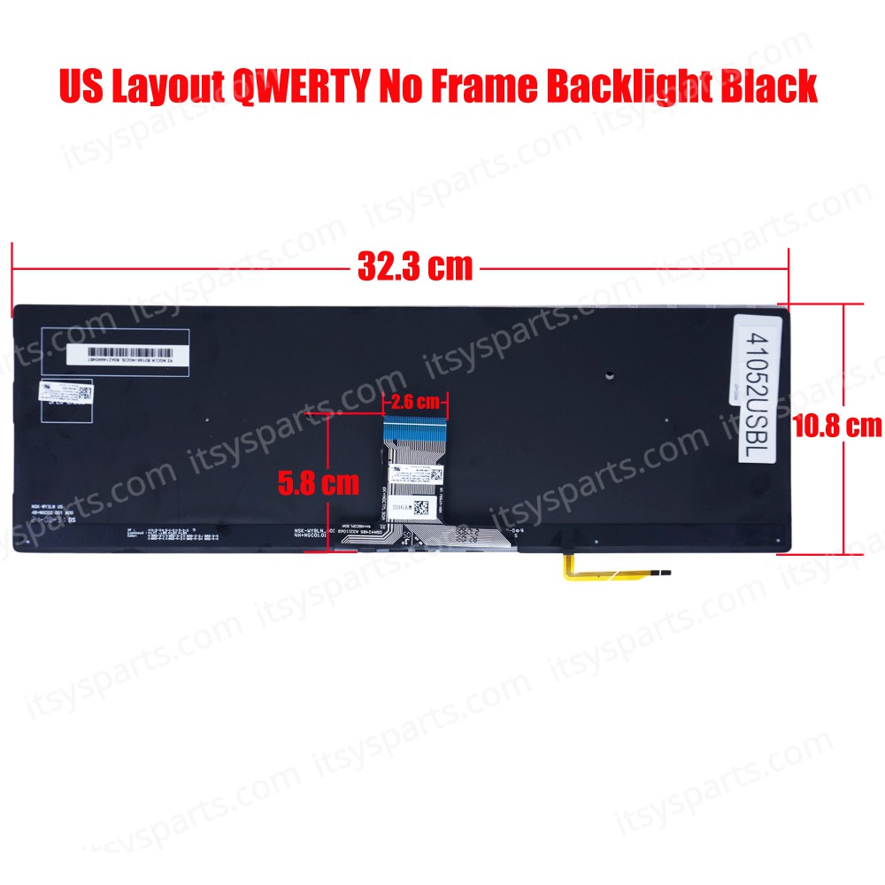 Laptop Keyboard for Asus ExpertBook B1 B1500 B1-B1500 B1500CEAE B1500CEAE-BQ1865R B1500CEAE-UI51C0X 0KN1-DH1US13 NSK-WY8BU US No Frame Backlight Black ( SKU.41052USBL )