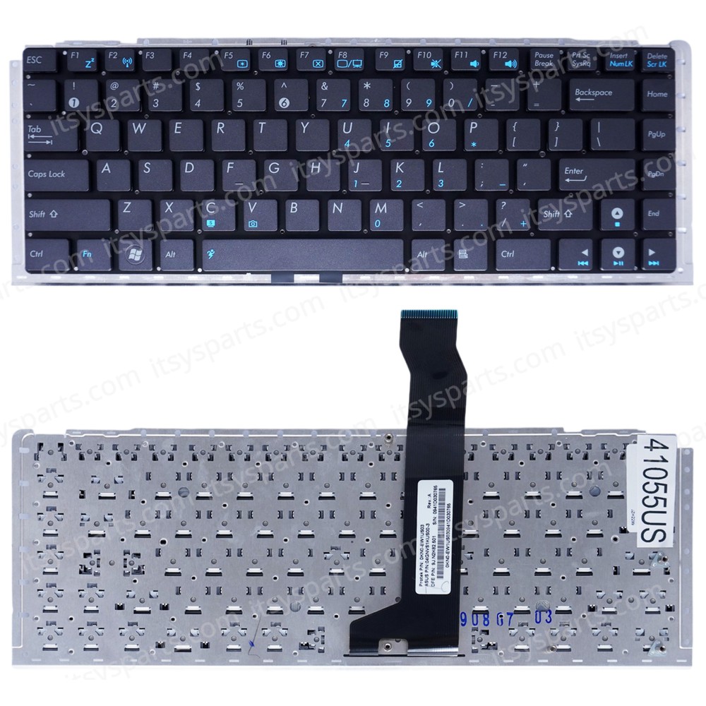 Laptop Keyboard for Asus UX30 UX30S UX30D UX30L UX30A A9T A9RP X51R 0KN0-EW1US03 04GNVS1KUS00-3 9J.N2K82.50 9J.N2K82.501 US No Frame Gray ( SKU.41055US )
