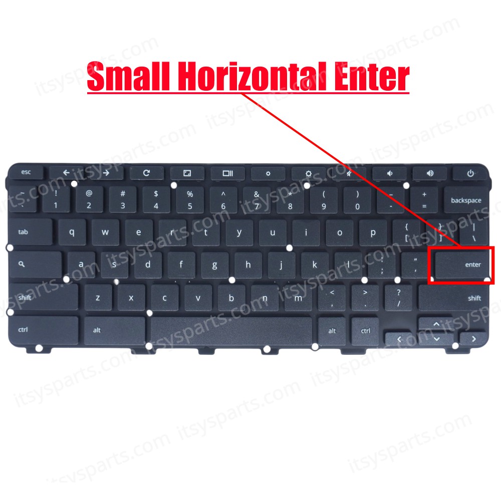 Laptop Keyboard for Lenovo Chromebook 11 N22 80SF 9Z.NE2SQ.001 NSK-XE0SQ AENL6U02110 NL6C AENL6U03110 EANL6029010 AENL6U02210 SN20K86503 WBM14L13US-6862 US No Frame Black ( SKU.41056US )