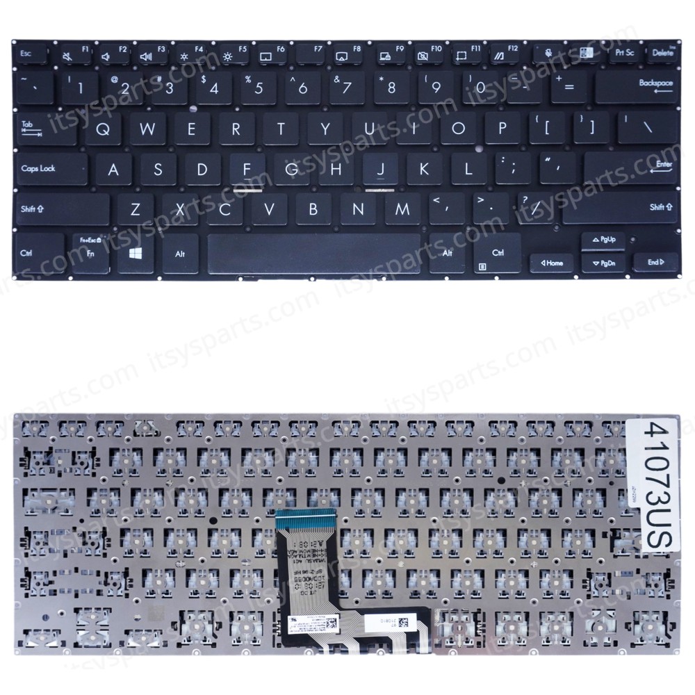 Laptop Keyboard for Asus Expertbook B1-B1400 P3350C B1400CEAE-BV0402  B1400CBA-1A B1400CBA-GR51C0X B1400CBA B1400CEAE US No Frame Black ( SKU.41073US )