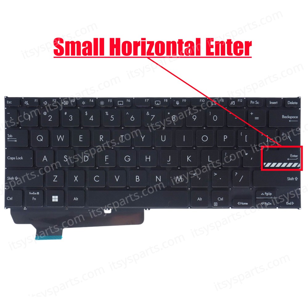 Laptop Keyboard for Asus VivoBook 13 Slate OLED T3300 T3300K T3300KA T3300KAL 0KNB1-4020US00 0KNB1-4091US00 US No Frame Black ( SKU.41076US )