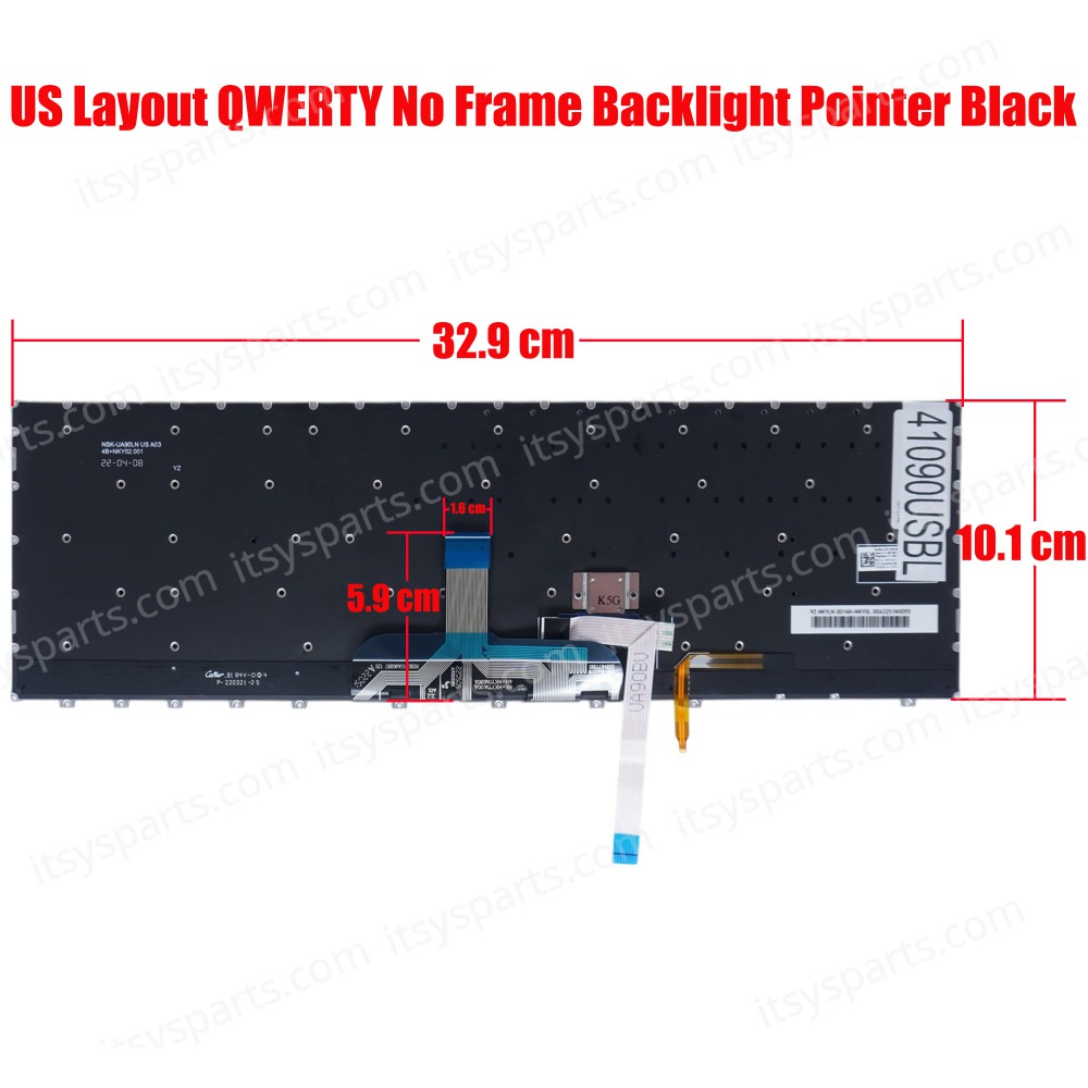 Laptop Keyboard for Asus ExpertBook B2502 B2502C B2502CBA B2502CBA-KJ0460X B2502FBA B2502FVA NSK-UA91BU 01 NSK-UAA2SU 9Z.NKYBU.101 US No Frame Backlit Pointer Black ( SKU.41090USBL )