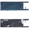 Laptop Keyboard for Asus Zenbook Duo 14 UX481 UX481FA UX481FAY UX481FL UX481FLY 0KNB0-5622US00 0KN1-A31US13 9Z.NGQBU.001 US No Frame Dark Blue ( SKU.41084USBLUE )