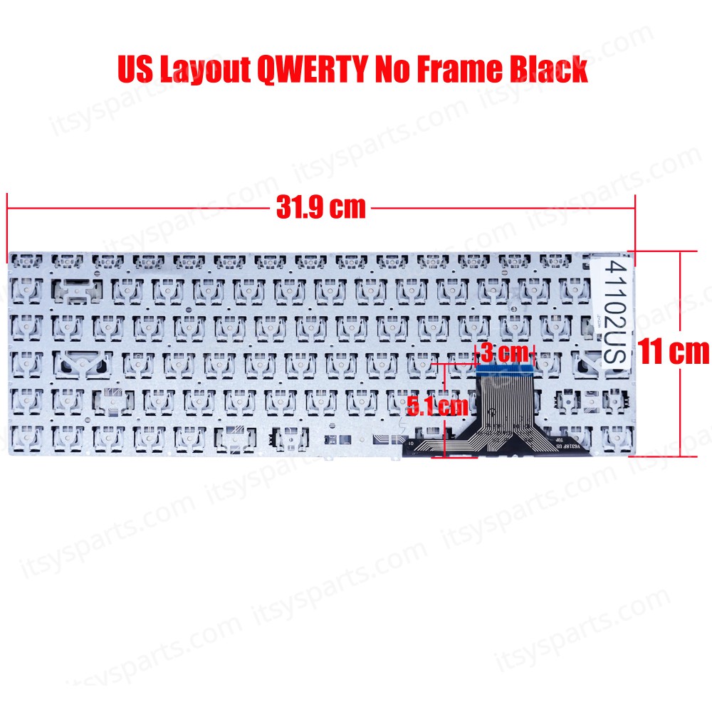 Laptop Keyboard for Teclast F7 Plus 2 TB05 Plus 3 XK-HS122 MB3181005 V6381F X318F D0K-6318F US No Frame Black ( SKU.41102US )