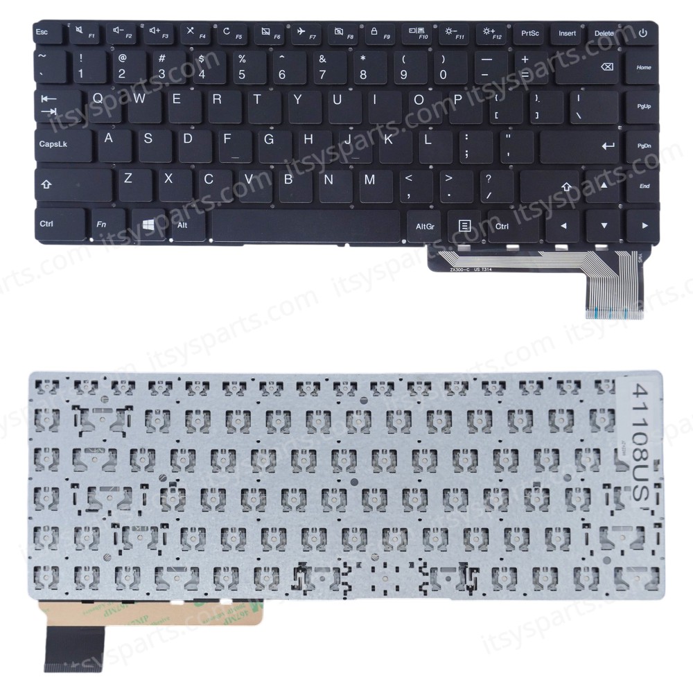Laptop Keyboard for Jumper EZBook 2 MB3002003US YXT-NB93-37 ZX300-C T314 SCDY-300-2-3 PRIDE-K2511 US No Frame Black ( SKU.41108US )
