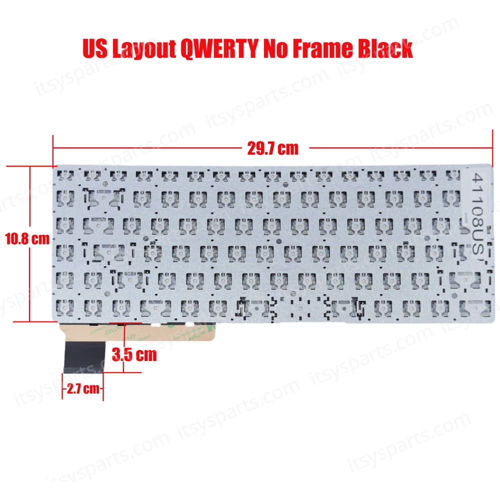 Laptop Keyboard for Jumper EZBook 2 MB3002003US YXT-NB93-37 ZX300-C T314 SCDY-300-2-3 PRIDE-K2511 US No Frame Black ( SKU.41108US )