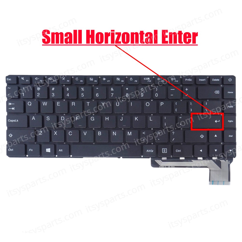 Laptop Keyboard for Jumper EZBook 2 MB3002003US YXT-NB93-37 ZX300-C T314 SCDY-300-2-3 PRIDE-K2511 US No Frame Black ( SKU.41108US )