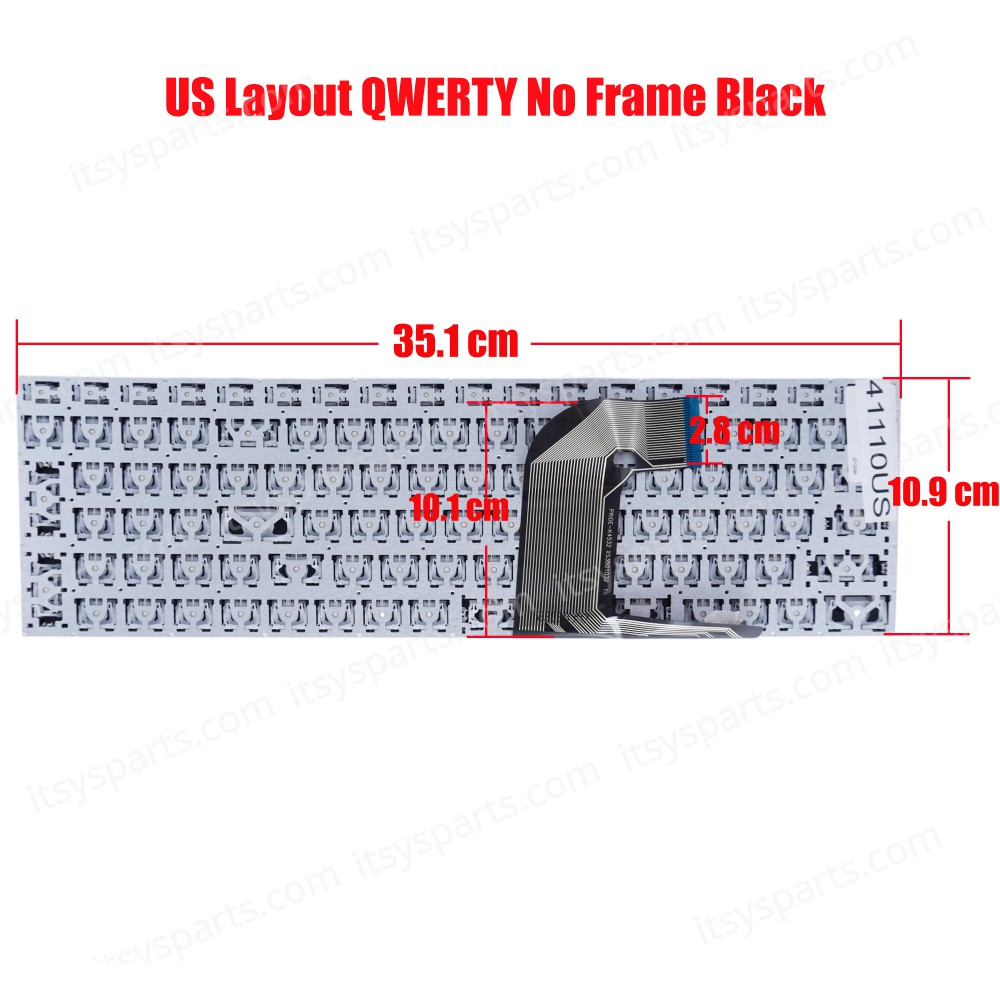 Laptop Keyboard for IRU Z15X C15X C15S Q15A Z15F Q15S Q15A Z15F Q15A Q15F Q15S XS3501032 PRIDE-K4532 F0006-032 MB3501032 XK-HS287 US No Frame Black ( SKU.41110US )