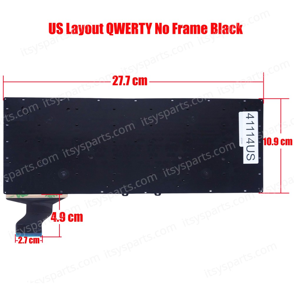 Laptop Keyboard for Multilaser PC222 PC223 PC205 PC206 PC207 PC224 PC240 YEPO 737A XiaoMa 41 OW114 YXT-NB93-49 MB27716014-BZ US No Frame Black ( SKU.41114US )