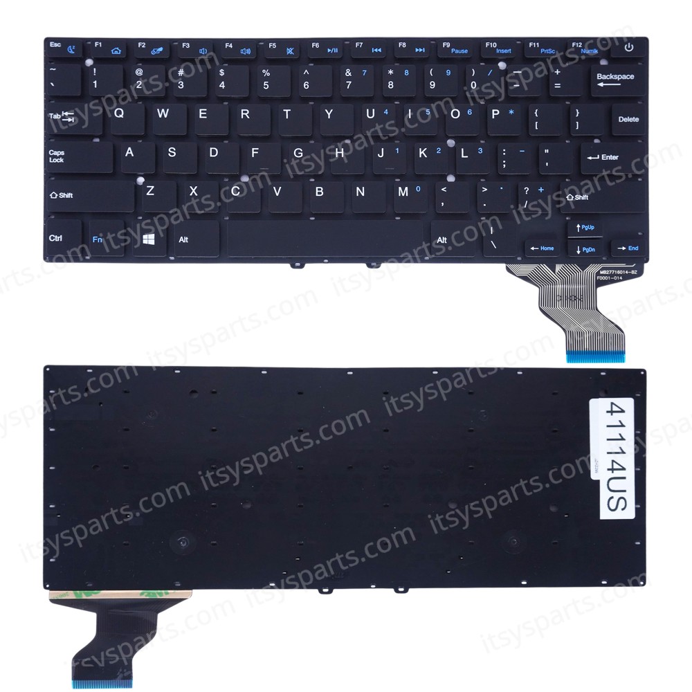 Laptop Keyboard for Hasee Kingbook X55A1 HINS01 X57A1 X57S1 X55S1 XK-HS127 MB3301006 US No Frame Black ( SKU.41115US )